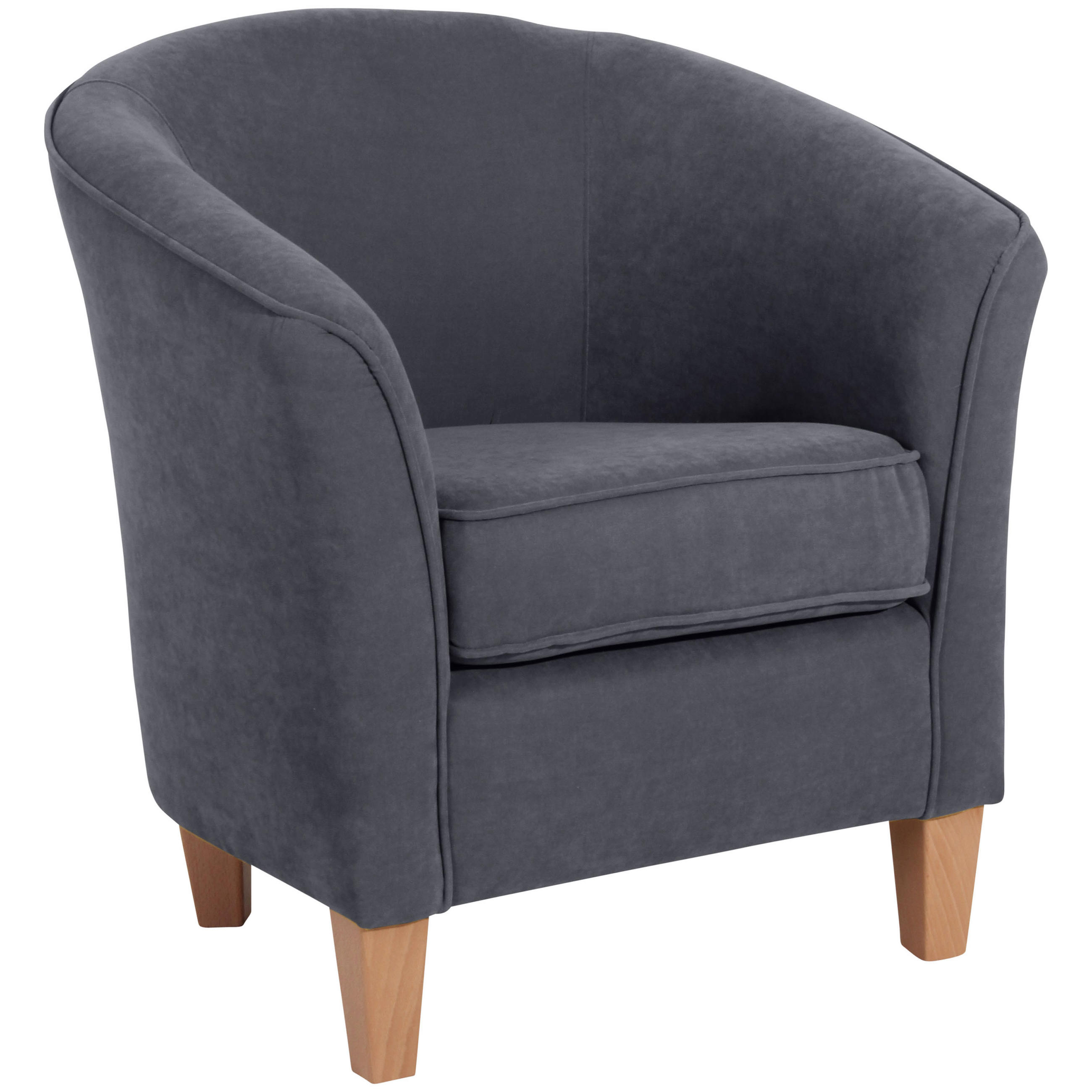 COCKTAILSESSEL - Anthrazit/Buchefarben, MODERN, Holz/Textil (70/74/70cm) - Max Winzer