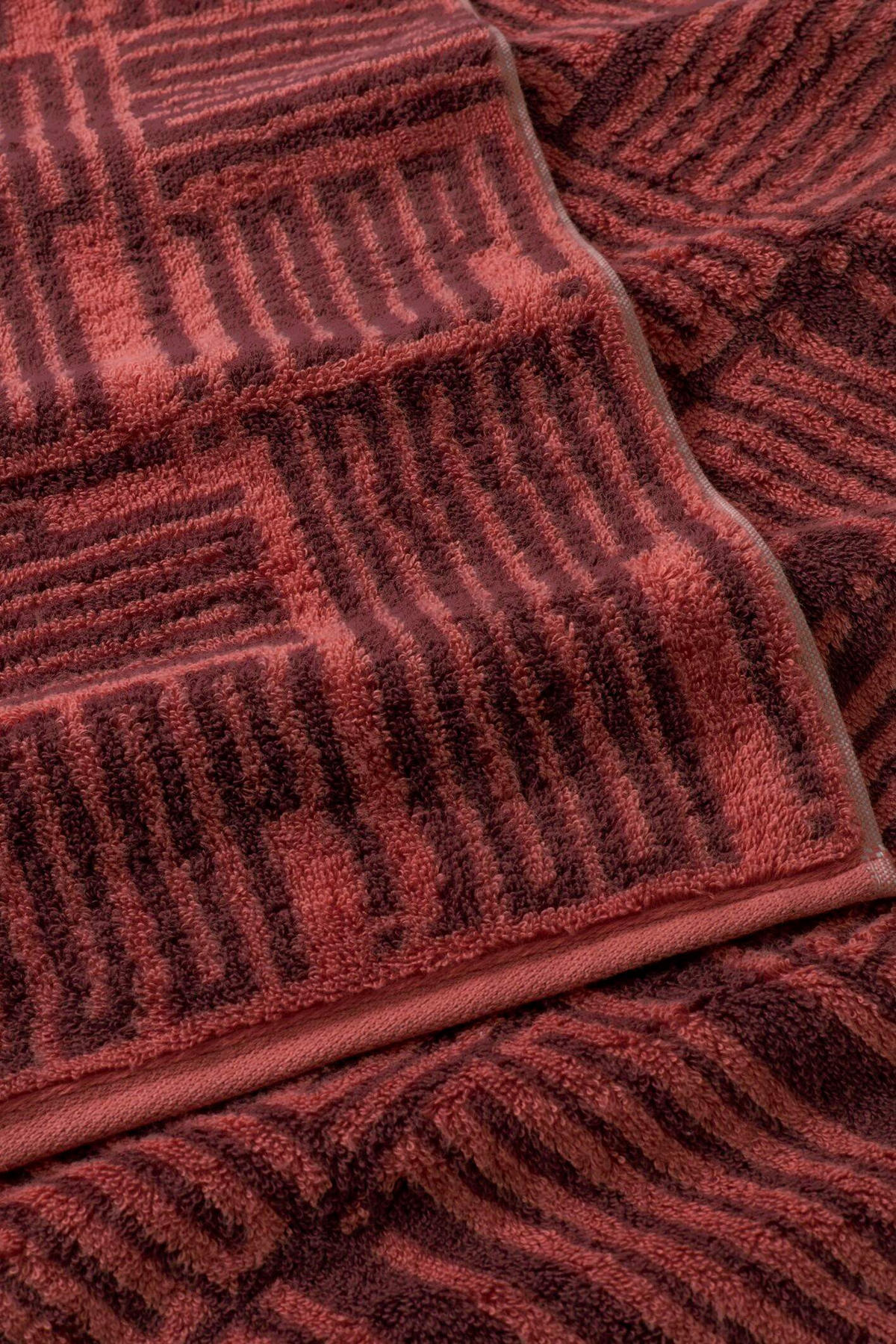 HANDTUCH Bars Rot  - Rot, Basics, Textil (50/100cm) - Joop!