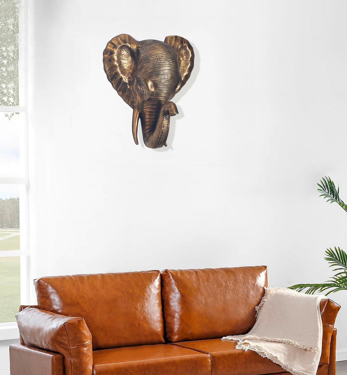 WANDDEKO  - Goldfarben, Design, Metall (33/41/20cm) - Livetastic