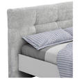 BETT 180/200 cm  in Grau, Weiß  - Schwarz/Weiß, Design, Metall (180/200cm) - Novel