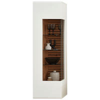 HÄNGEVITRINE Weiss, Eiche Artisan  49/167/40 cm  - Weiss/Anthrazit, Design, Glas/Holzwerkstoff (49/167/40cm) - Stylife