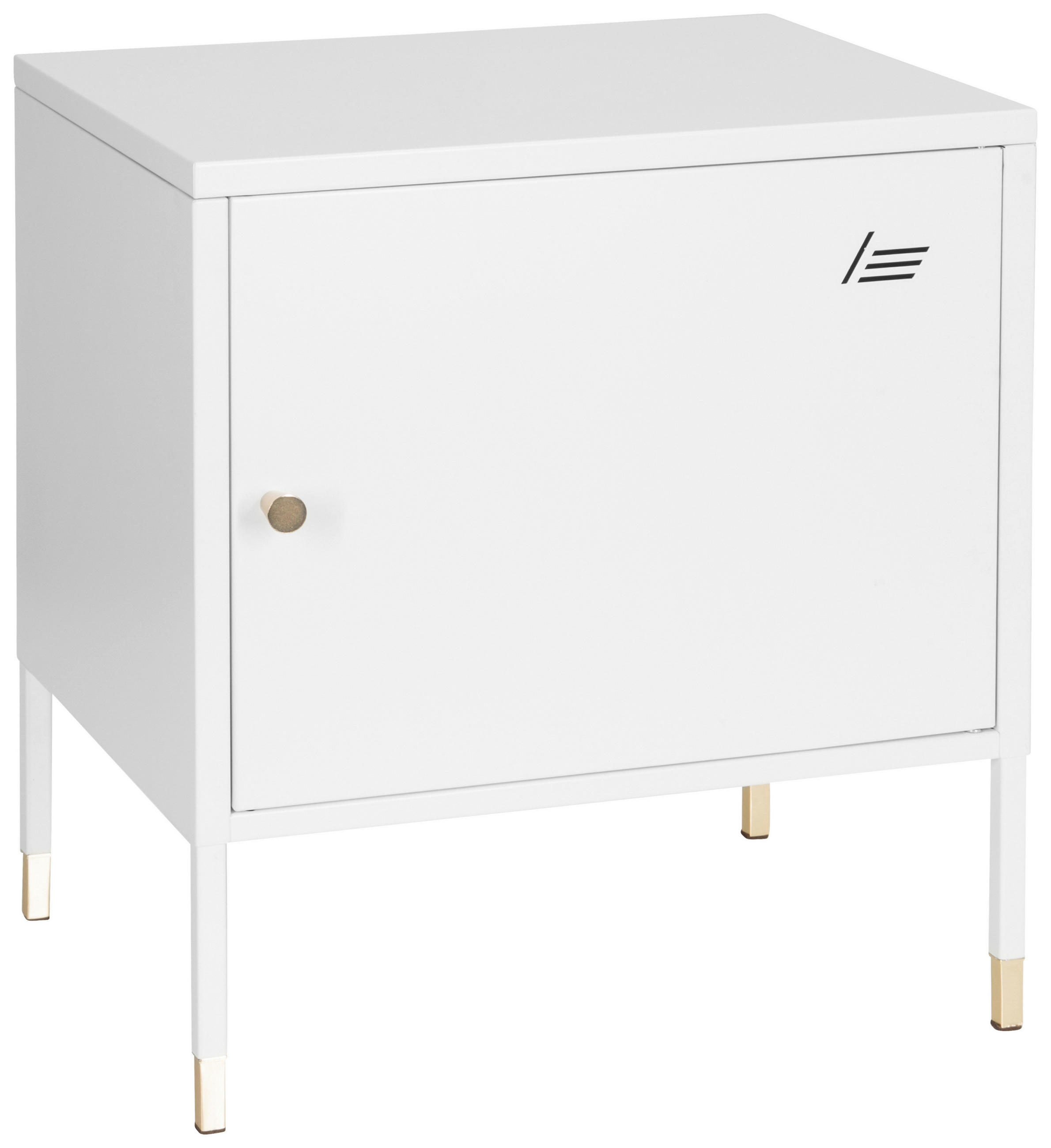 SIDEBOARD  45/50/35 cm  - vit/guldfärgad, Basics, metall (45/50/35cm) - MID.YOU