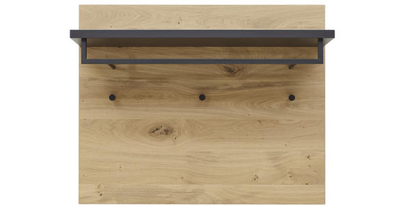 GARDEROBENPANEEL 80/65/27 cm  - Eichefarben/Anthrazit, Design, Holz/Metall (80/65/27cm) - Dieter Knoll