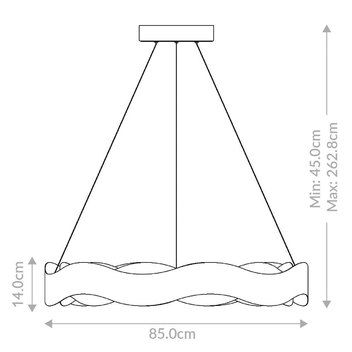 KRONLEUCHTER 85/45 cm    - Multicolor, Design, Metall (85/45cm) - Elstead Lighting