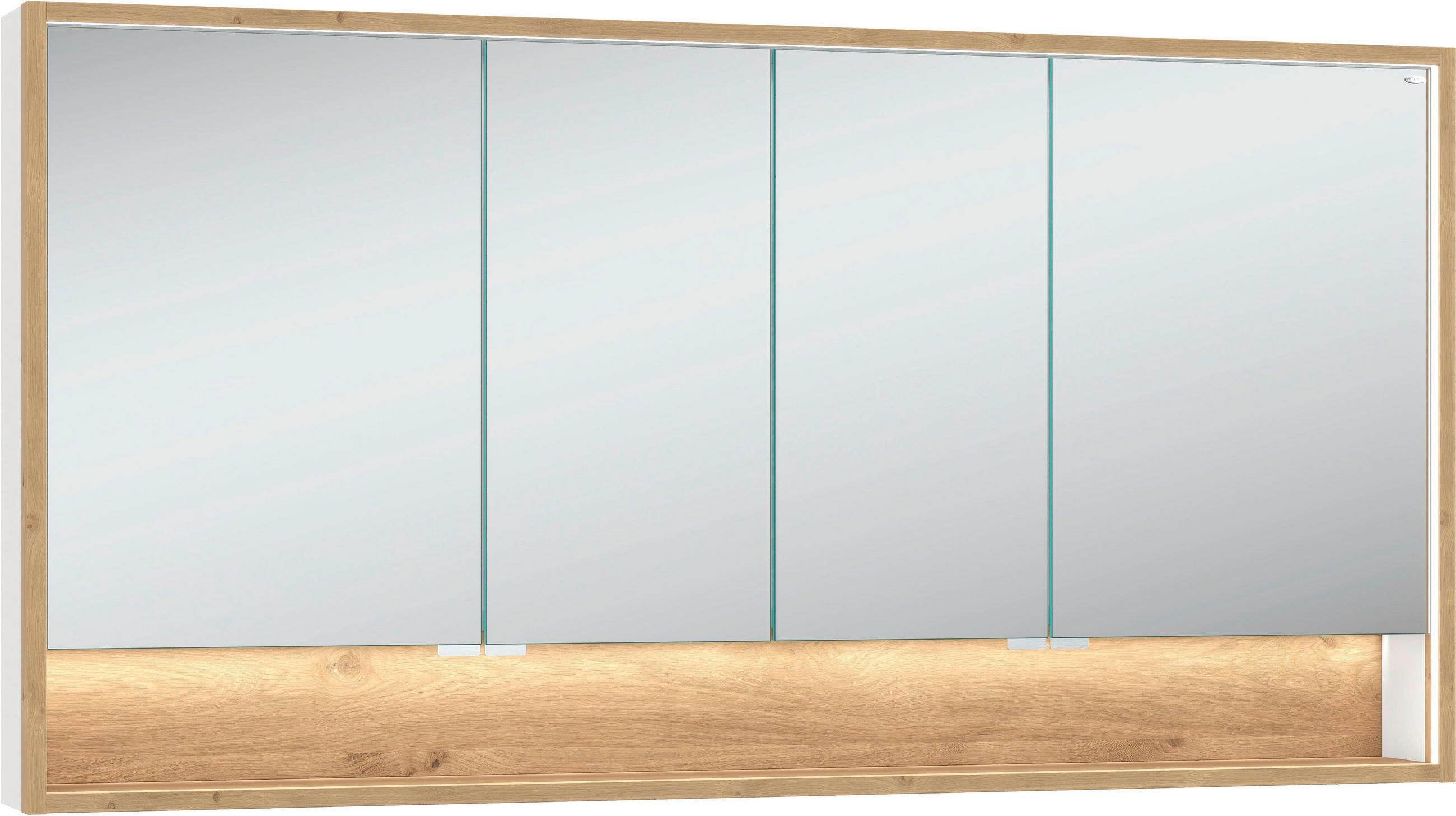 SPIEGELSCHRANK 160,6/82,5/18 cm  - Klar/Wildeiche, LIFESTYLE, Glas/Holzwerkstoff (160,6/82,5/18cm) - Voglauer