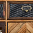 KOMMODE  in 75/127/32 cm  - Hellbraun/Messingfarben, LIFESTYLE, Glas/Holz (75/127/32cm) - Landscape