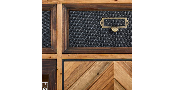KOMMODE in 75/127/32 cm - Hellbraun/Messingfarben, LIFESTYLE, Glas/Holz (75/127/32cm) - Landscape