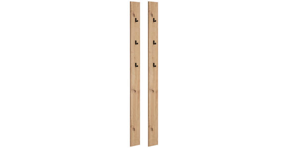 GARDEROBENPANEEL 2 Stück in 26/165/1,6 cm - Eiche Artisan, KONVENTIONELL, Holzwerkstoff (26/165/1,6cm) - Xora