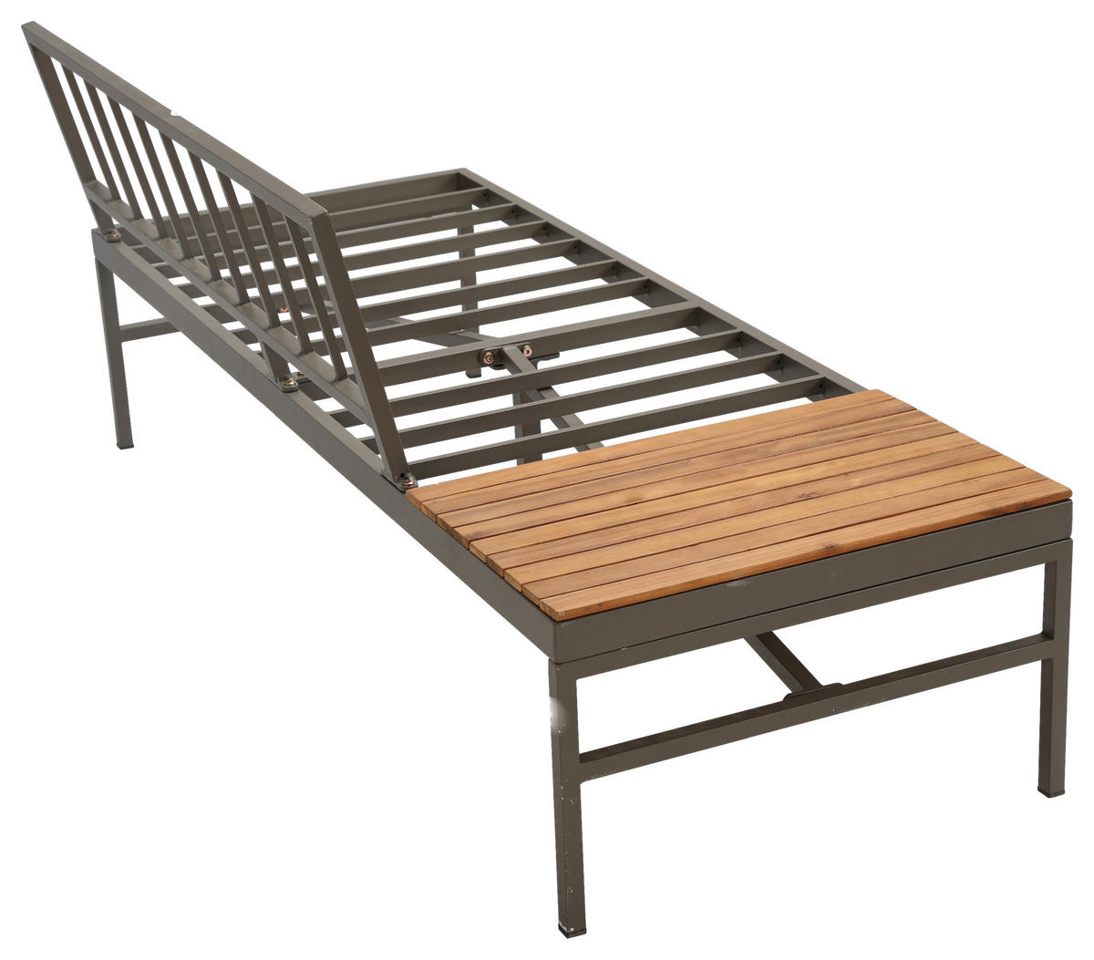 LOUNGEGARNITUR   57/35/57 cm Akazie vollmassiv Aluminium  - Beige/Beigebraun, MODERN, Holz/Textil (57/35/57cm) - Ambia Garden