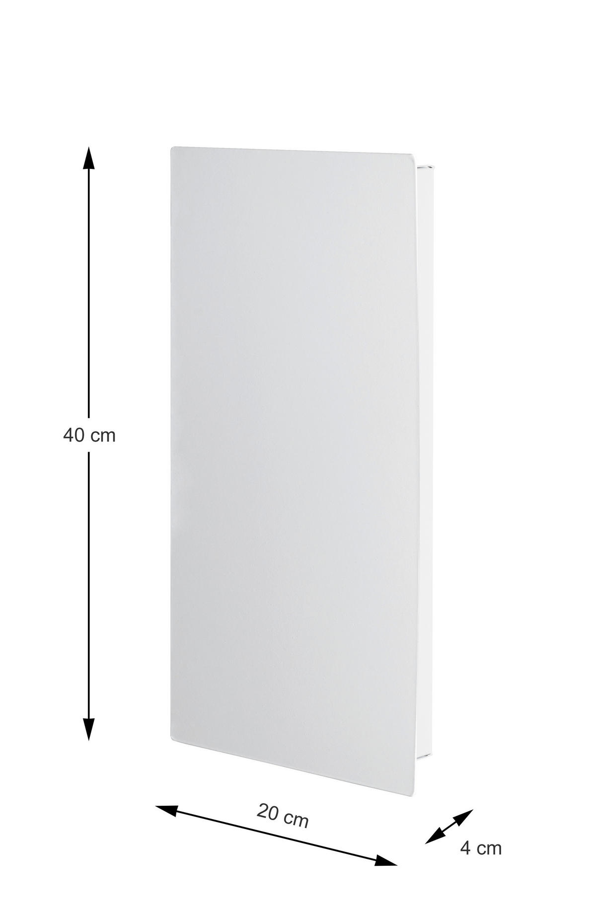 SCHLÜSSELKASTEN Weiß  - Weiß, Basics, Metall (20/40/4cm)