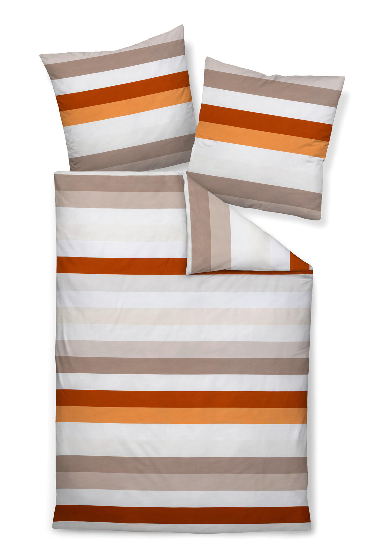 POSTELJNINA 135/200 cm mako saten oranžna  - oranžna, Konvencionalno, tekstil (135/200cm) - Janine