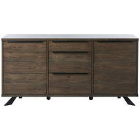 SIDEBOARD Eichefarben  170/85/45 cm  - Eichefarben/Schwarz, ROMANTIK / LANDHAUS, Holzwerkstoff/Metall (170/85/45cm) - Landscape