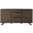 SIDEBOARD 170/85/45 cm  - Eichefarben/Schwarz, ROMANTIK / LANDHAUS, Holzwerkstoff/Metall (170/85/45cm) - Landscape