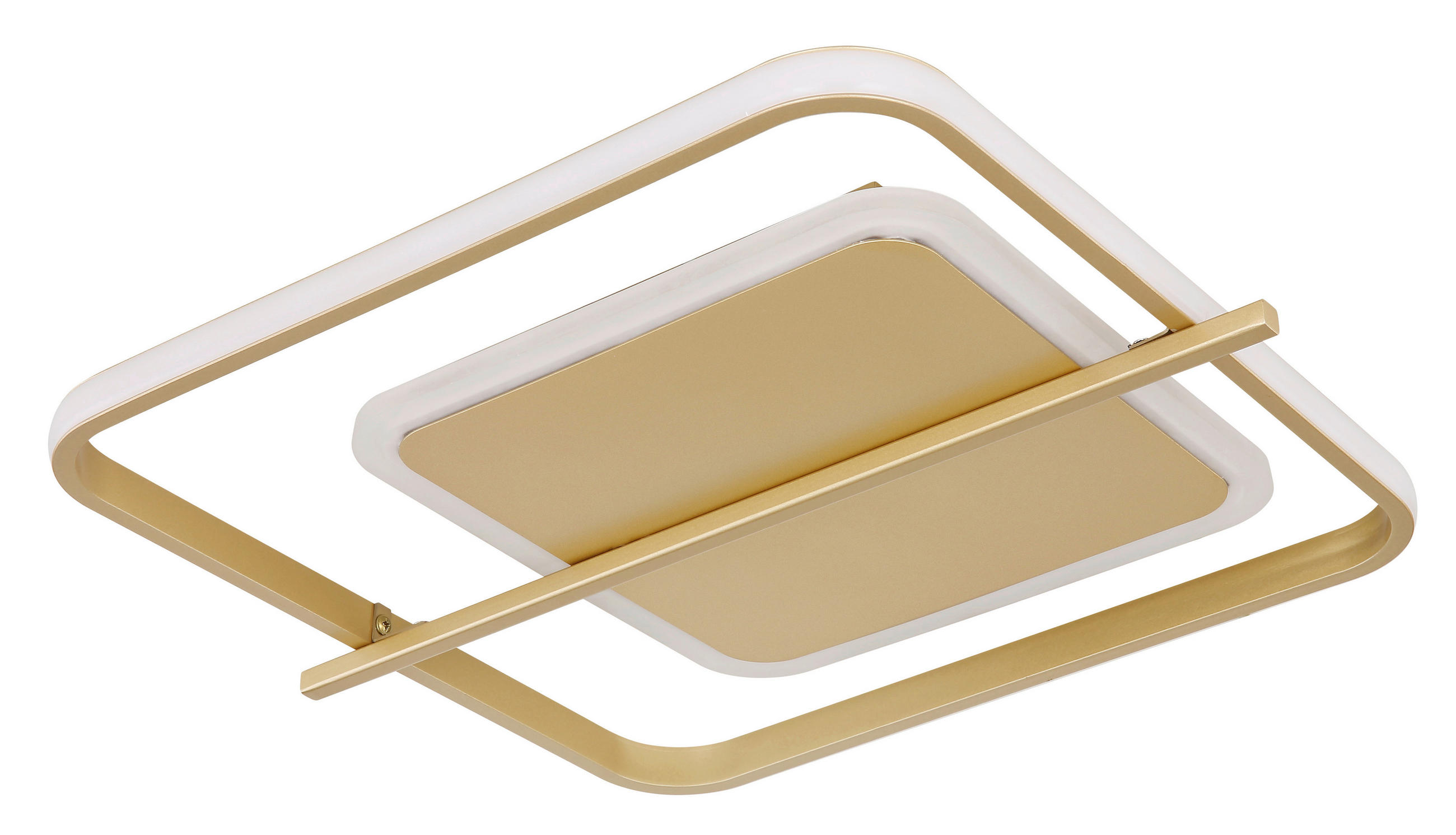 LED SVJETILJKA STROPNA REBALL  - zlatne boje/opalna, Basics, metal/plastika (40/36/5cm)