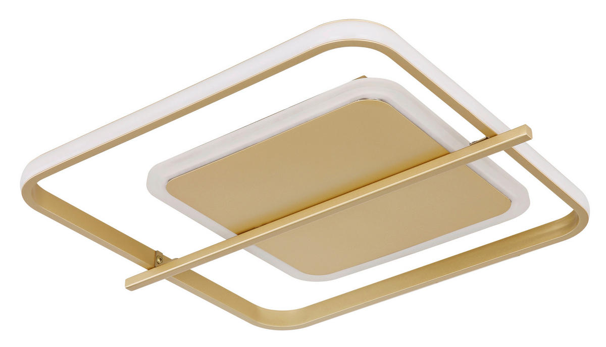 LED SVJETILJKA STROPNA REBALL  - zlatne boje/opalna, Basics, metal/plastika (40/36/5cm)