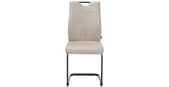 STUHL-SET 4 Stück  in Mikrofaser  - Schwarz/Braun, Design, Textil/Metall (43/97/57cm) - Xora