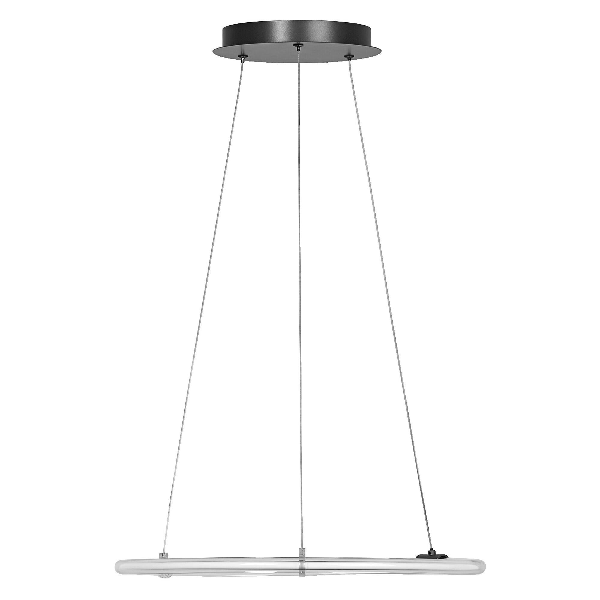 LED-HÄNGELEUCHTE 49.8/150 cm   - Dunkelgrau, Basics, Kunststoff (49.8/150cm) - Osram