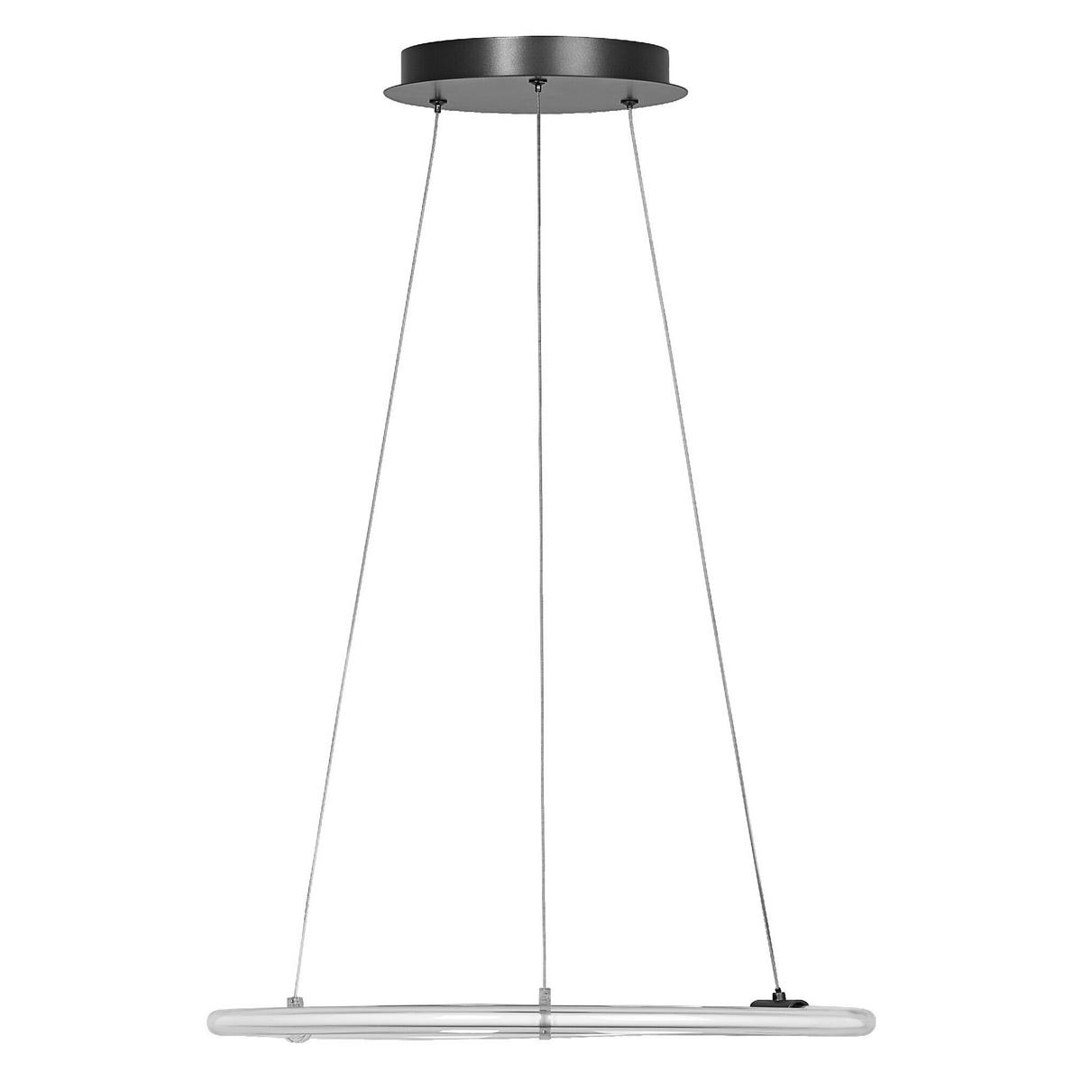 LED-HÄNGELEUCHTE 49.8/150 cm   - Dunkelgrau, Basics, Kunststoff (49.8/150cm) - Osram