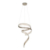 LED-HÄNGELEUCHTE Cisenna 75/300 cm   - Beige/Nickelfarben, Design, Kunststoff/Metall (75/300cm) - Cinque