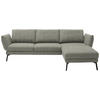 ECKSOFA in Flachgewebe Naturfarben  277/175 cm  - Schwarz/Naturfarben, Design, Textil/Metall (277/175cm) - Schöner Wohnen