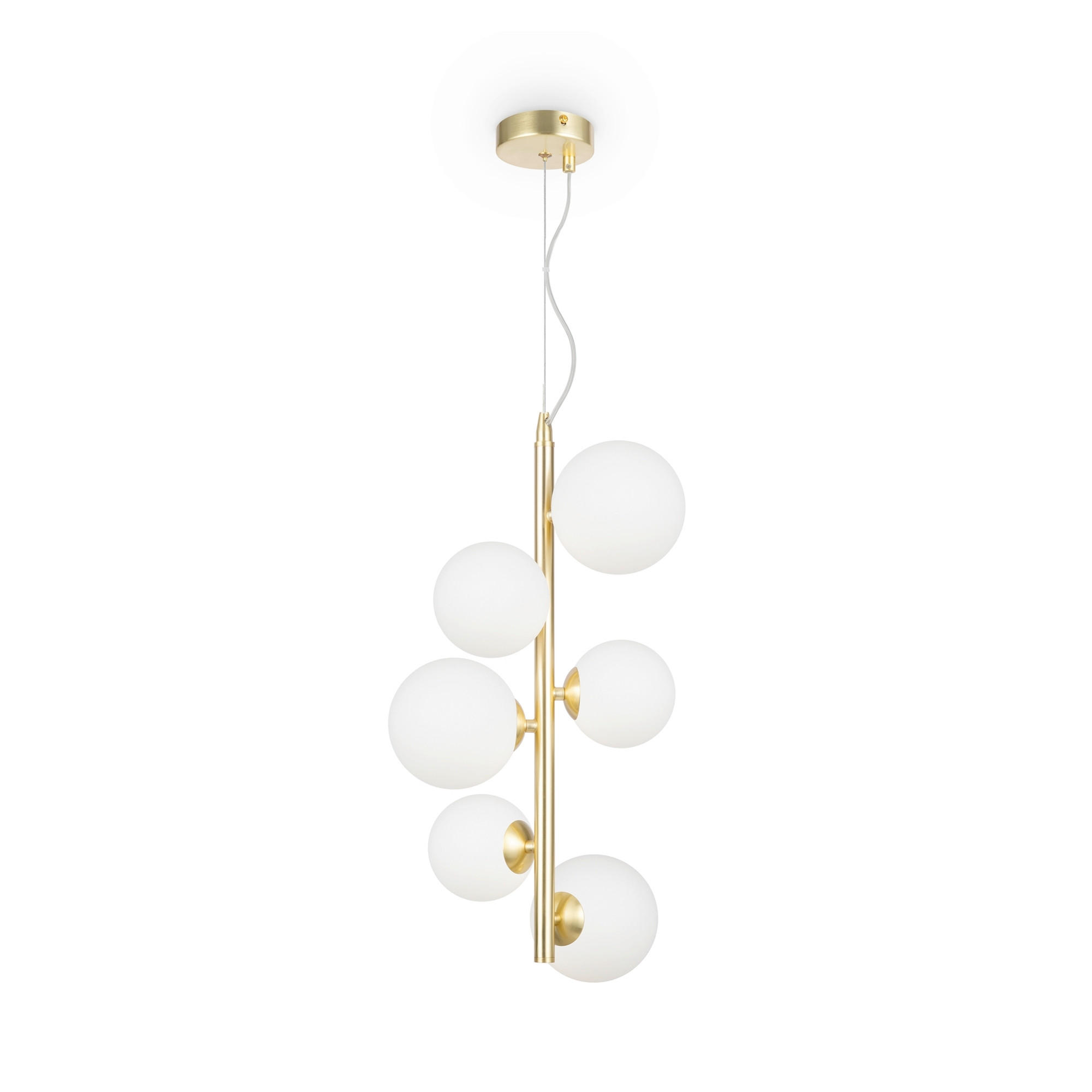 VISEČA NIHALNA SVETILKA  Modern      29/170 cm     28 W G9 - zlate barve/bela, Trend, kovina/steklo (29/170cm) - MAYTONI