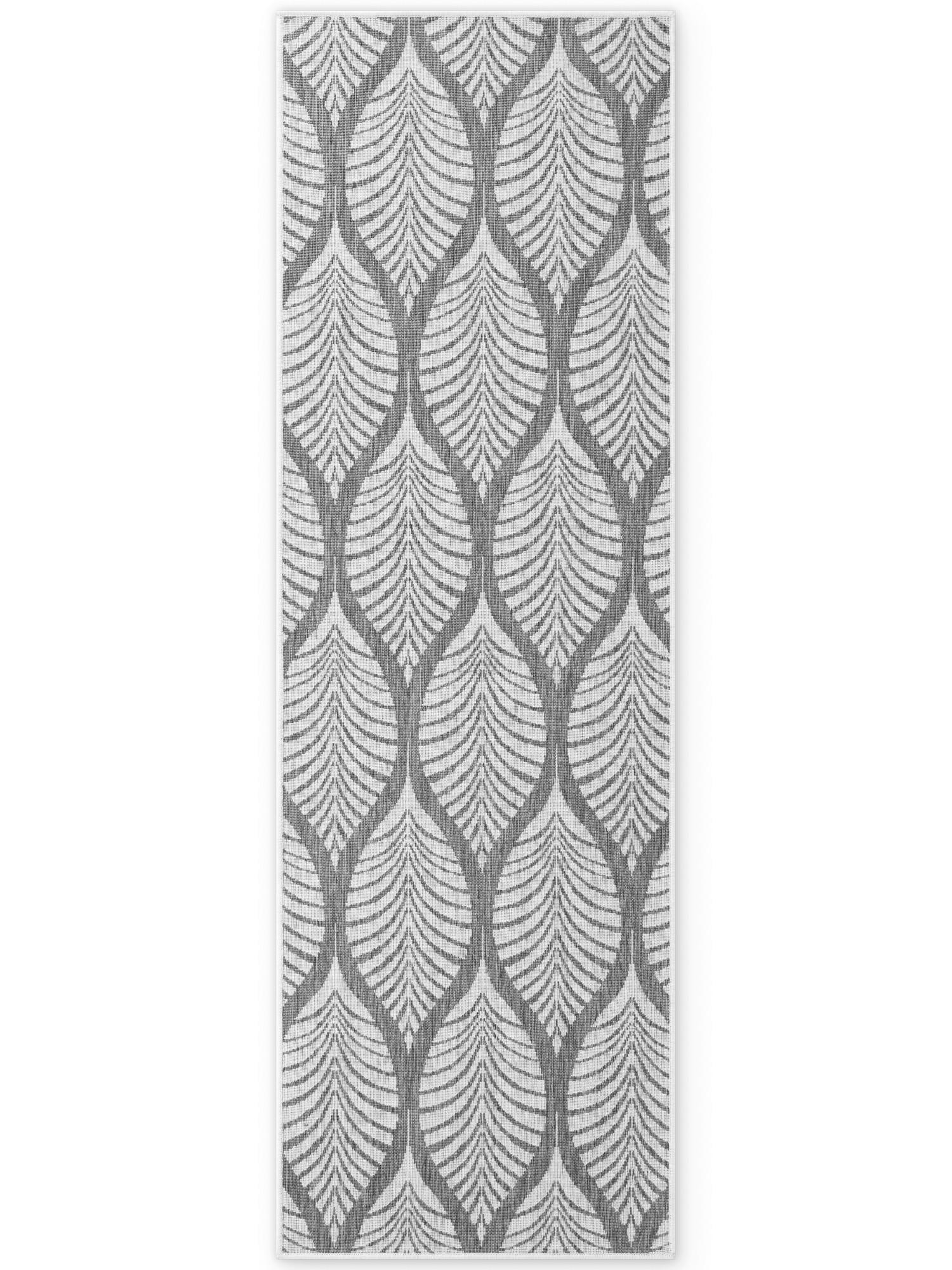 LÄUFER 80/250 cm Duet  - Weiß/Grau, Design, Kunststoff (80/250cm)