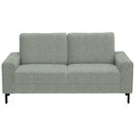 2-SITZER-SOFA  in Flachgewebe Platinfarben  - Platinfarben/Schwarz, Design, Textil/Metall (178/86/97cm) - Hom`in