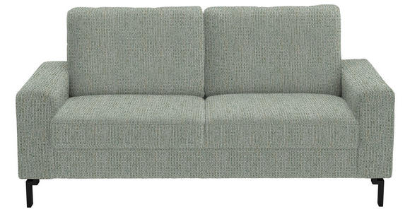 2-SITZER-SOFA  in Flachgewebe Platinfarben  - Platinfarben/Schwarz, Design, Textil/Metall (178/86/97cm) - Hom`in