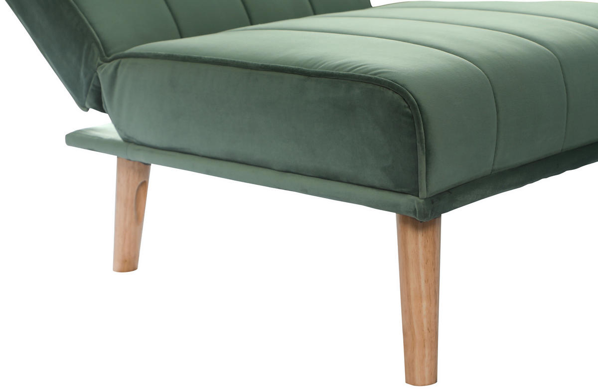 SCHLAFSOFA Samt Mintgrün  - Naturfarben/Mintgrün, Design, Holz/Textil (180/81/86cm) - P & B