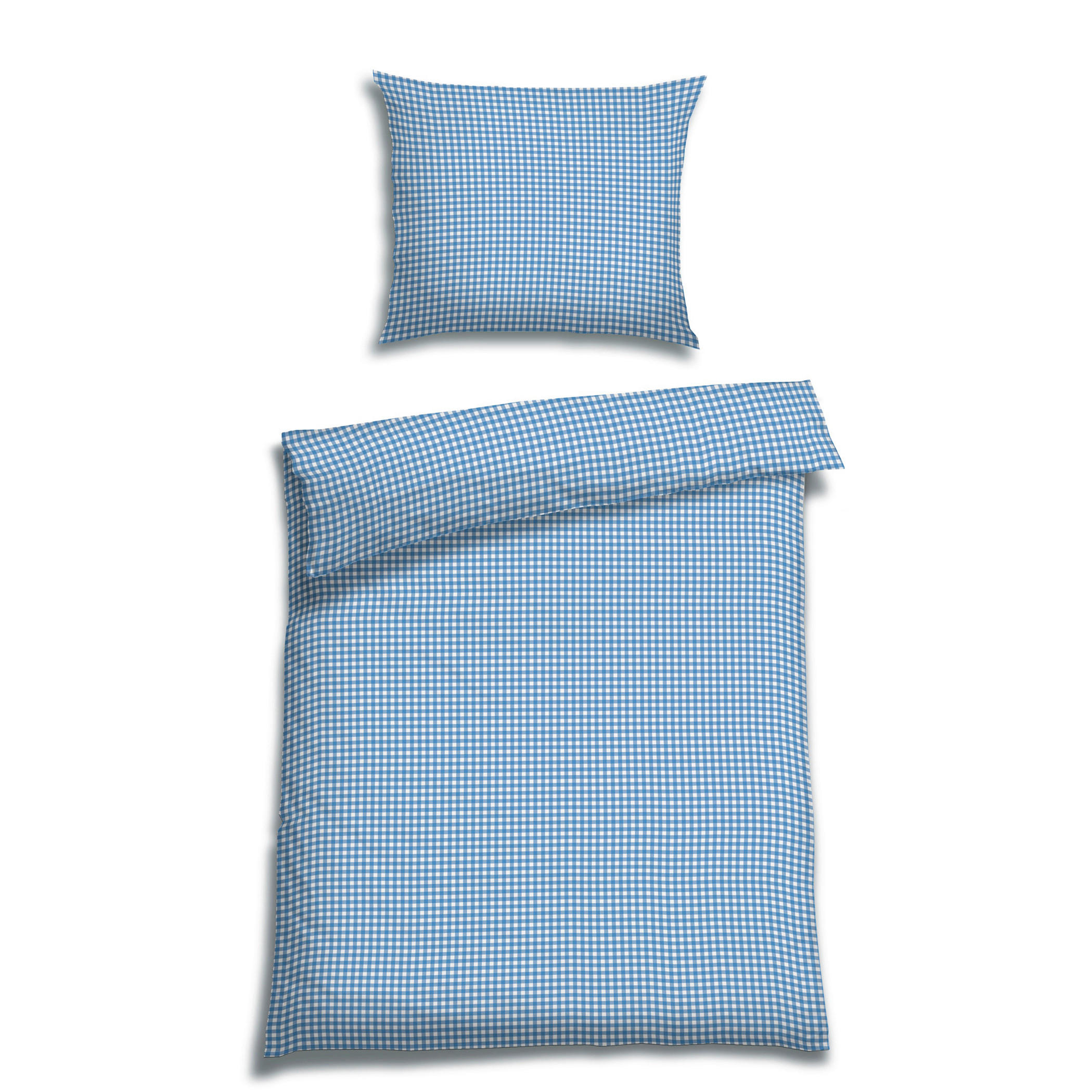 BETTWÄSCHE 2-teilig Seersucker 140/200 cm  - Blau/Weiß, Trend, Textil (140/200cm) - Florella