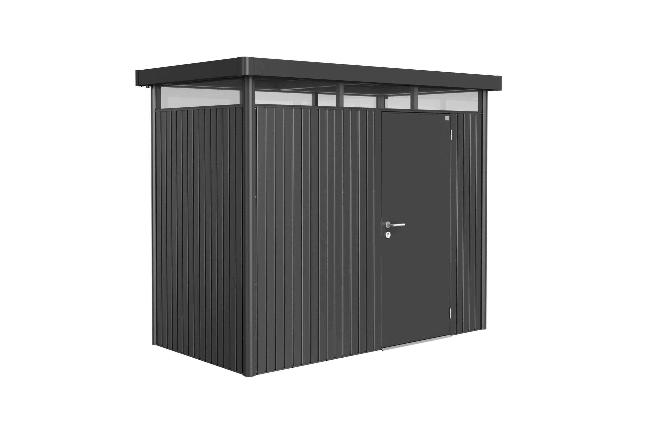 GERÄTEHAUS 275/222/155 cm  - Dunkelgrau, Design, Metall (275/222/155cm) - Biohort