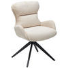 ARMLEHNSTUHL  in Eisen Cord  - Beige/Schwarz, LIFESTYLE, Textil/Metall (58/88/68cm) - MID.YOU