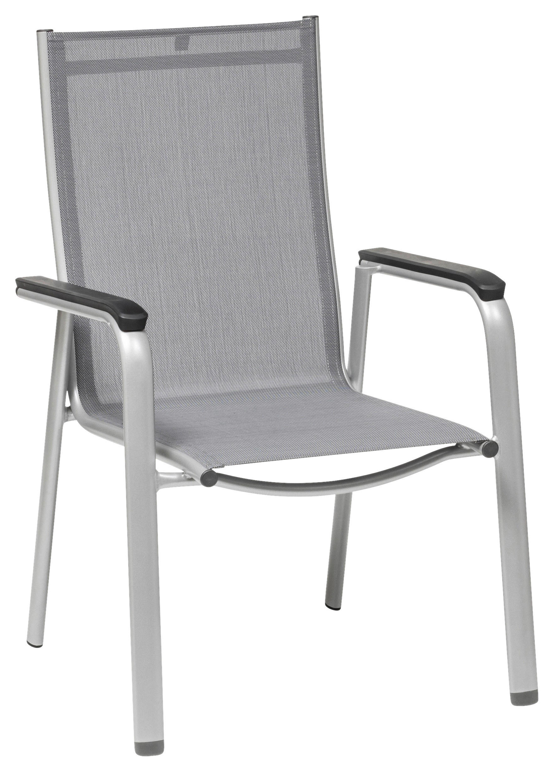 STAPELSESSEL in Metall, Textil Anthrazit, Silberfarben  - Anthrazit/Silberfarben, Basics, Textil/Metall (60/100/61cm) - Kettler