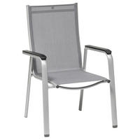 STAPELSESSEL in Metall, Textil Anthrazit, Silberfarben  - Anthrazit/Silberfarben, Basics, Textil/Metall (60/100/61cm) - Kettler