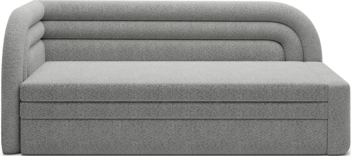 RÉCAMIERE Teddystoff Grau  - Schwarz/Grau, Design, Kunststoff/Textil (86/80/223cm) - MID.YOU