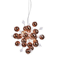 HÄNGELEUCHTE 65/150 cm  - Klar/Kupferfarben, Trend, Glas/Metall (65/150cm) - Näve