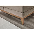 BOXSPRINGBETT 180/200 cm  in Taupe  - Taupe/Eichefarben, KONVENTIONELL, Holz/Textil (180/200cm) - Carryhome