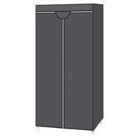 STOFFSCHRANK Grau  - Grau, Basics, Textil/Metall (75/160/45cm) - Boxxx