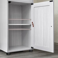HOCHSCHRANK 40/165/30 cm  - Schwarz/Weiß, Trend, Glas/Holzwerkstoff (40/165/30cm) - MID.YOU