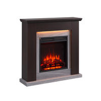 ELEKTROKAMIN - Dunkelbraun, Basics, Holzwerkstoff/Metall (89/88/25cm)
