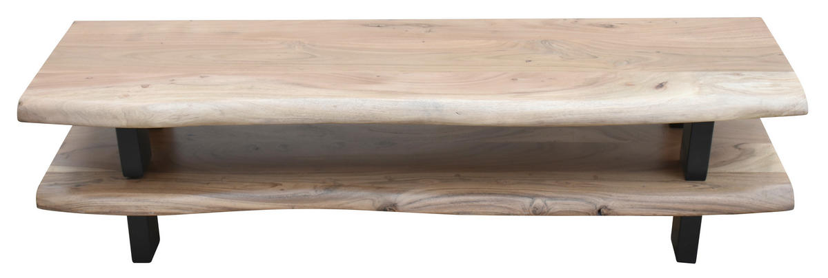 LOWBOARD  140/36/40 cm   - Schwarz/Naturfarben, Design, Holz/Metall (140/36/40cm) - MID.YOU