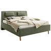 POLSTERBETT inkl. Bettkasten MADRID Lattenrost, Bettkasten 180/200 cm  in Grün  - Eichefarben/Birkefarben, Design, Holz/Textil (180/200cm) - Schöner Wohnen