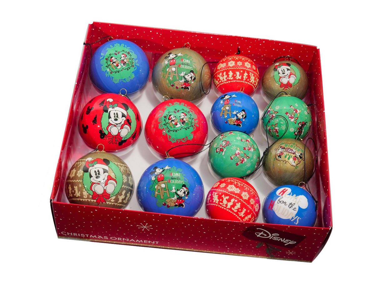 CHRISTBAUMKUGEL-SET 14-teilig Mickey & Minnie  - Multicolor, Trend, Kunststoff - Disney