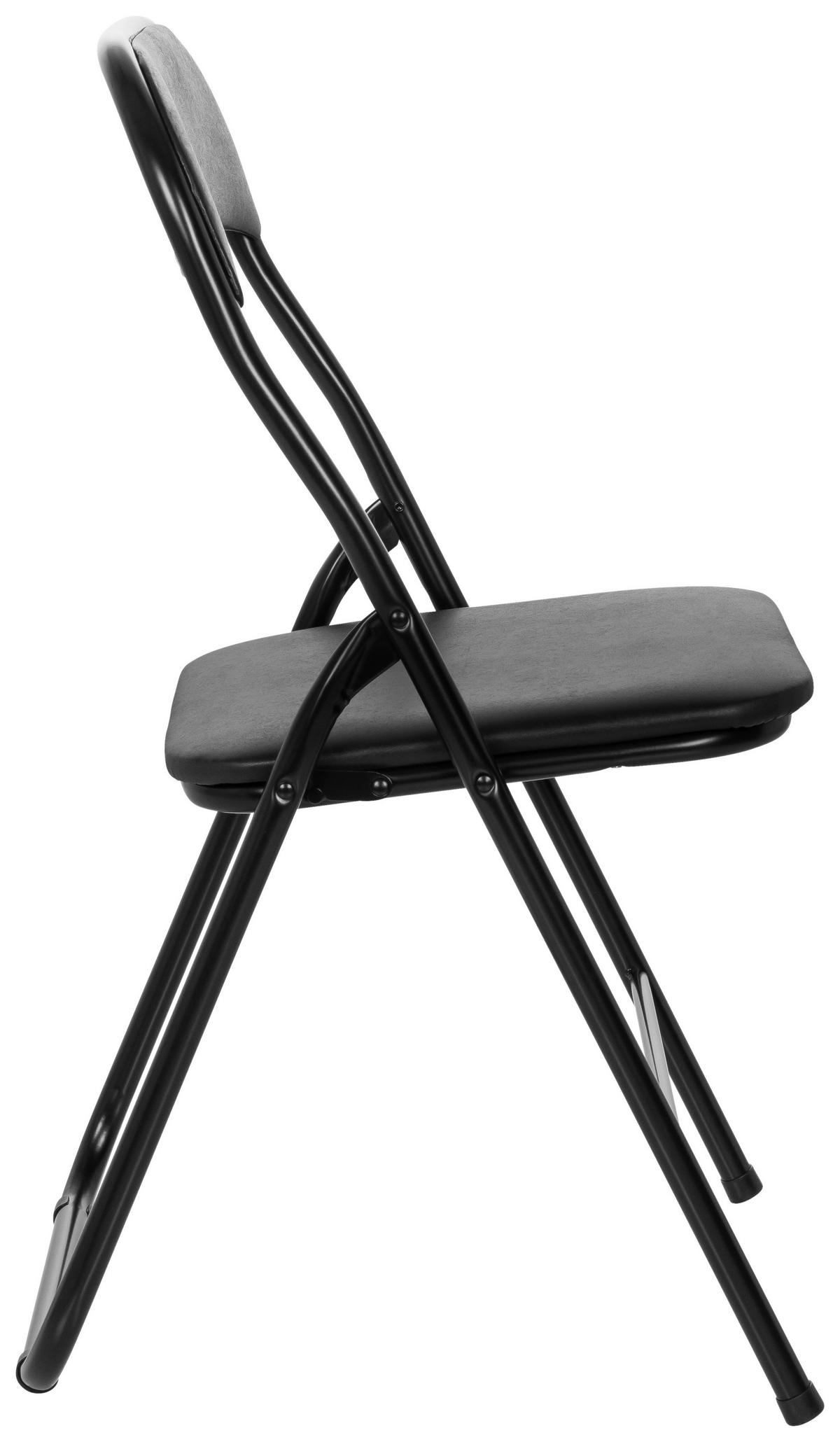 SKLÁDACÍ ŽIDLE, černá - černá, Moderní, kov (44/81/48cm) - MID.YOU