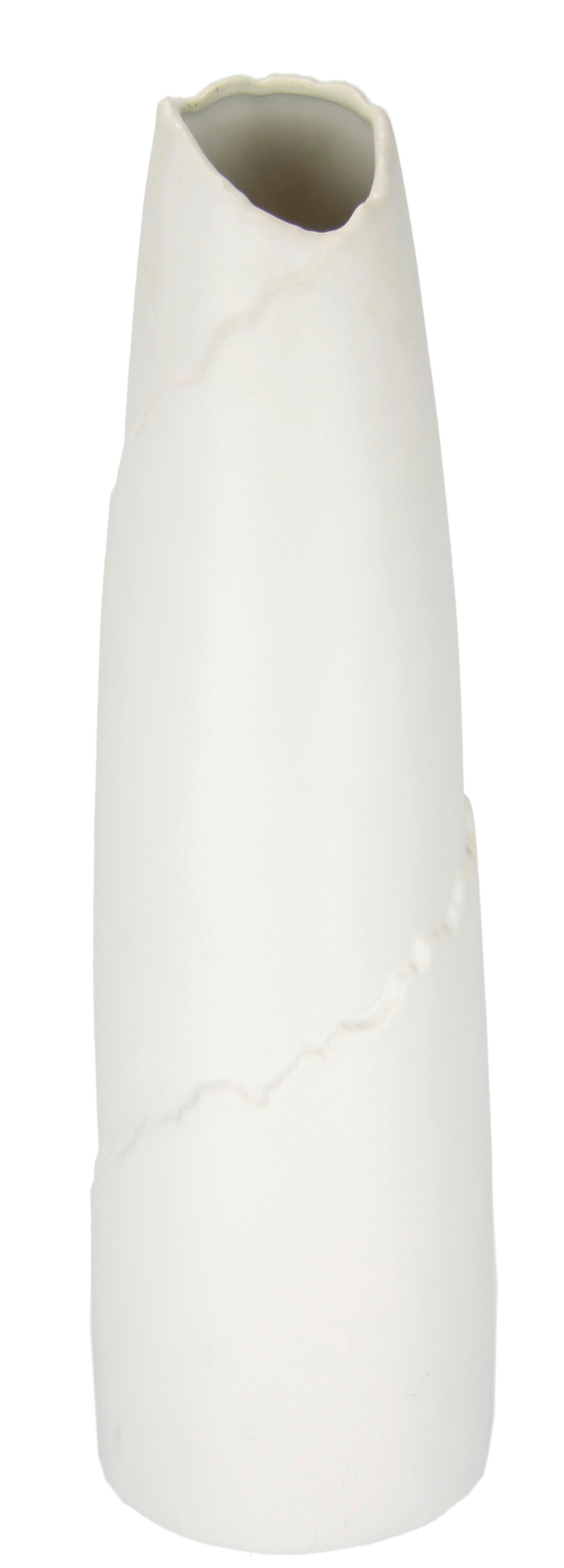 VASE  - Weiß, Basics, Keramik (14/49/14cm)