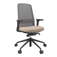 DREHSTUHL Lederlook Grau, Schwarz, Beige  - Beige/Schwarz, MODERN, Kunststoff/Textil (70/103-115/70cm)