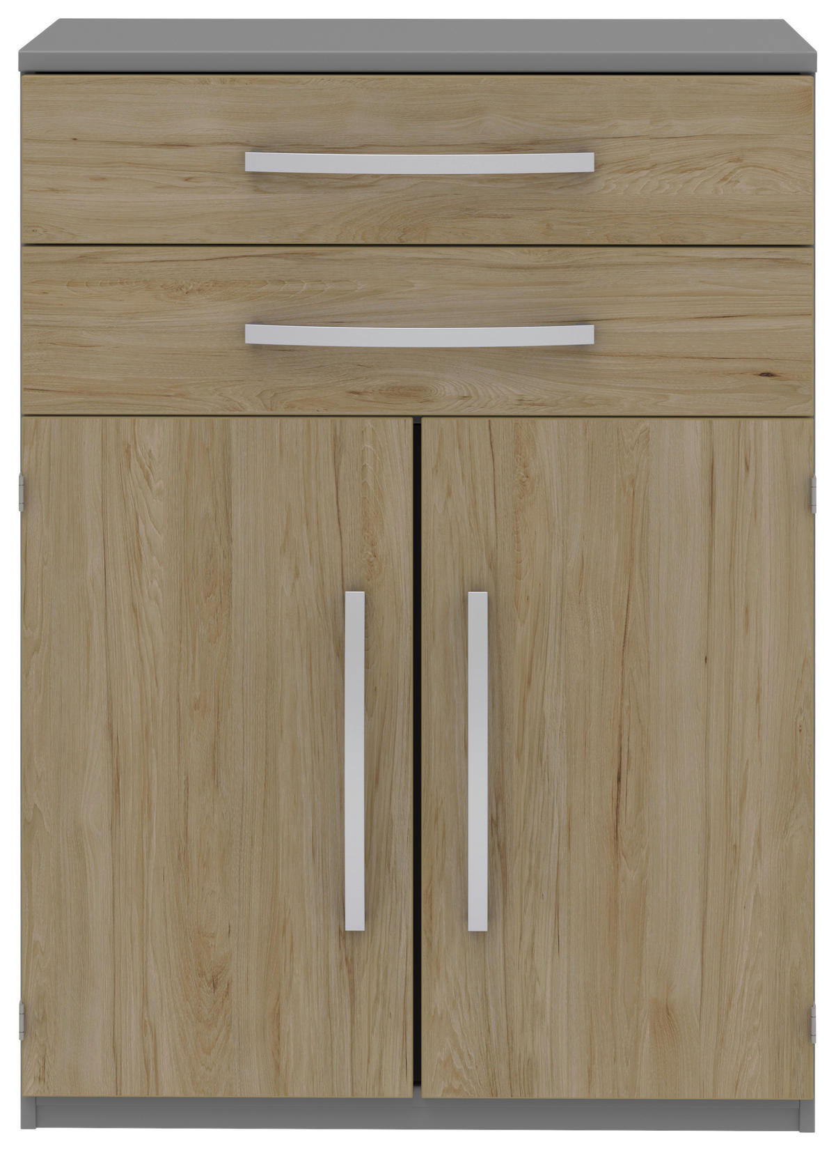 AKTENSCHRANK 80/111,7/43 cm  - Eichefarben/Grau, KONVENTIONELL, Holzwerkstoff (80/111,7/43cm) - Moderano