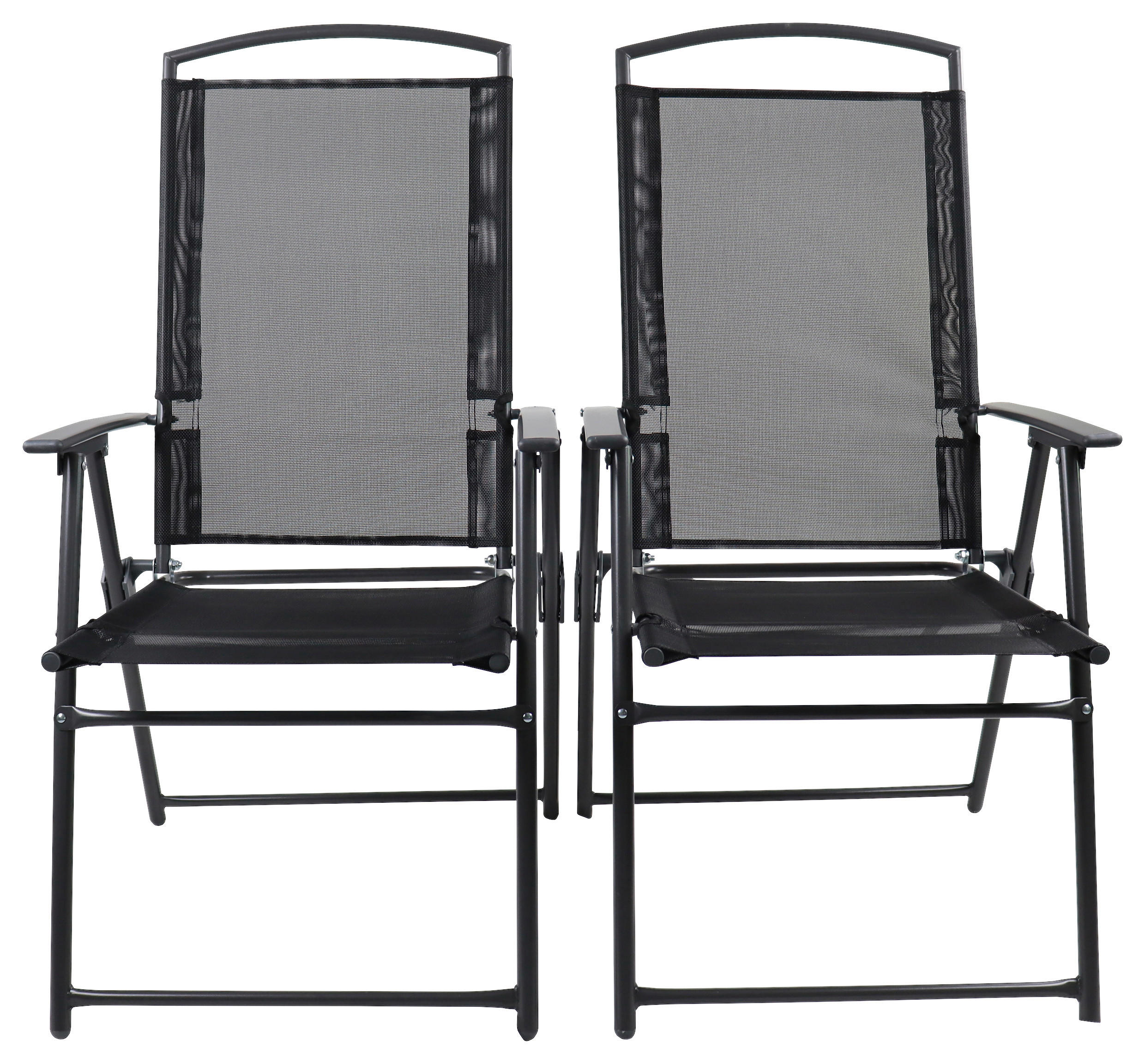 GARTENSTUHL-SET Metall, Textil Anthrazit  - Anthrazit, Basics, Textil/Metall - Gardenson