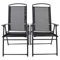 GARTENSTUHL-SET - Anthrazit, Basics, Textil/Metall - Gardenson