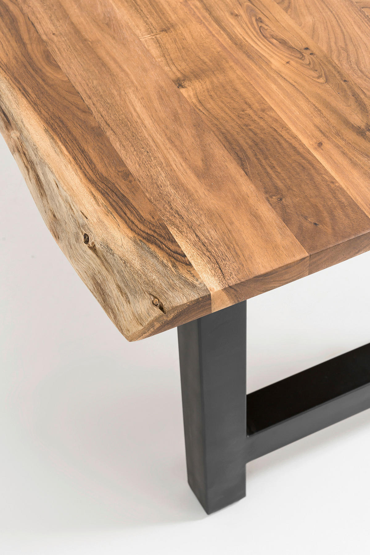 ESSTISCH in Holz 140/80/76,5 cm  - Schwarz/Naturfarben, MODERN, Holz/Metall (140/80/76,5cm) - Livetastic